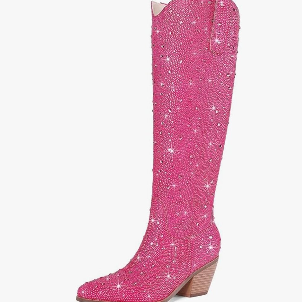 Pink Rhinestone Cowboy Boots